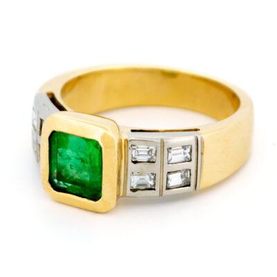 Diamond Emerald 18k Ring 18571-9569 Image2