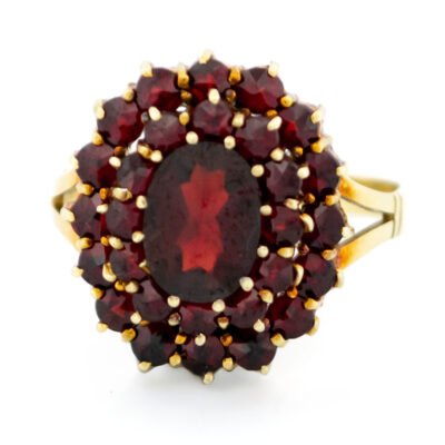 Garnet 14k Cluster Ring 18605-9594 Image1