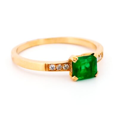 Diamond Emerald 18k East-West Ring 17995-5228 Image2