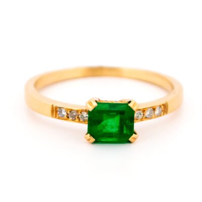 Diamond Emerald 18k East-West Ring 17995-5228 Image1