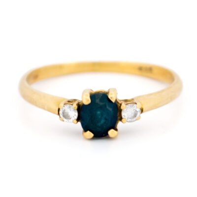 Diamond Sapphire 14k Trilogy Ring 18597-9586 Image1