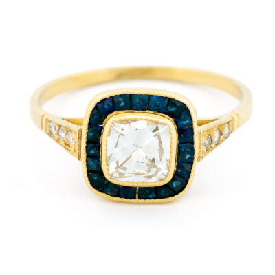 Diamond Sapphire 14k Target Ring 17999-5232 Image1