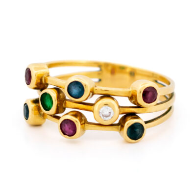 Diamond Emerald Ruby Sapphire 14k 