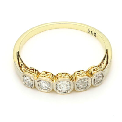 Diamond 14k Row Ring 18775-9629 Image1