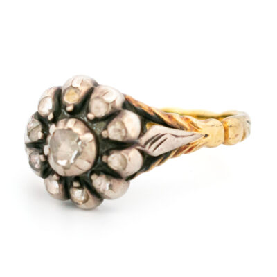 Diamond 14k Silver Cluster Ring 6392-0001 Image2