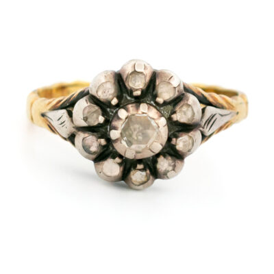 Diamond 14k Silver Cluster Ring 6392-0001 Image1