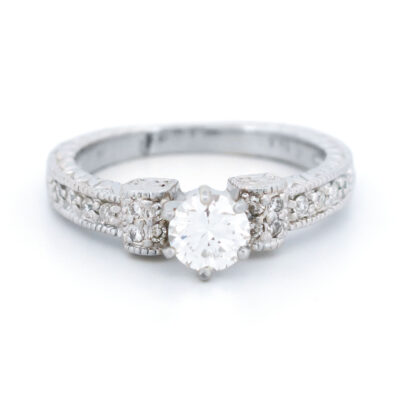 Diamond 18k Solitaire Ring 12786-7051 Image1