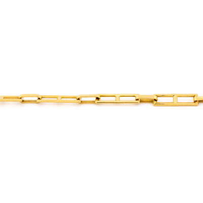 Catena a maglie rettangolari allungate in oro 18 carati 18815-9647 Immagine2