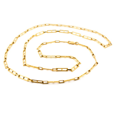 18k Elongated Rectangular Link Chain 18815-9647 Image1