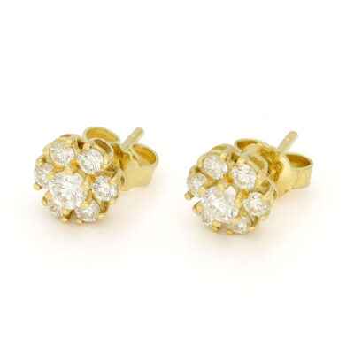 Diamond 14k Cluster Earrings 18820-9648 Image2