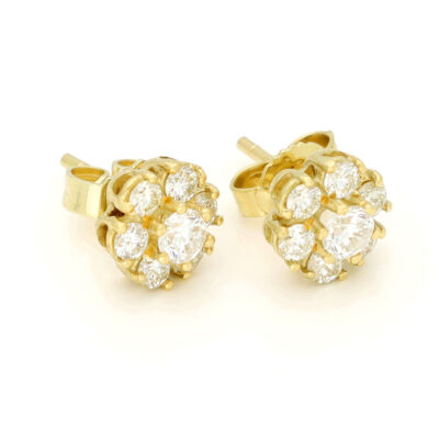 Diamond 14k Cluster Earrings 18820-9648 Image1
