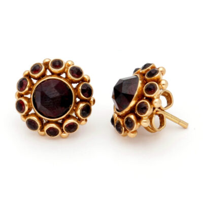 Garnet 14k Cluster Earrings 18825-9651 Image2