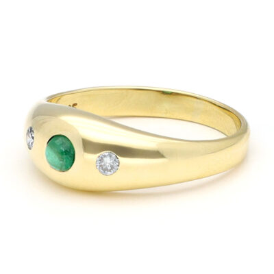 Diamond Emerald 14k Gypsy Ring 18826-9652 Image2
