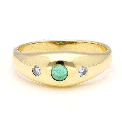 Diamond Emerald 14k Gypsy Ring 18826-9652 Image1
