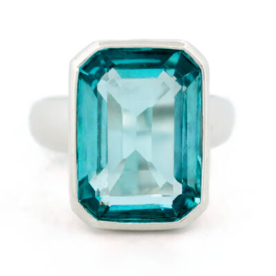 Topaz 925' Silver Solitaire Ring 19001-3705 Image1