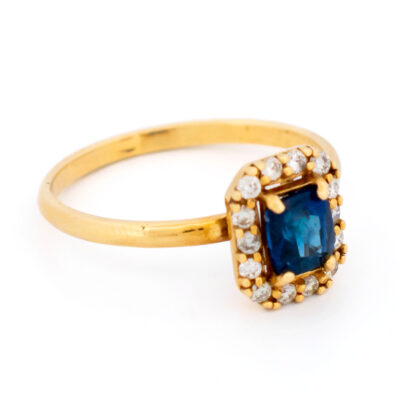 Diamond Sapphire 14k Cluster Ring 14973-8446 Image2
