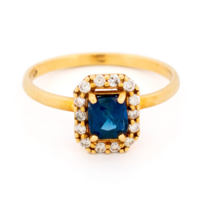 Diamond Sapphire 14k Cluster Ring 14973-8446 Image1
