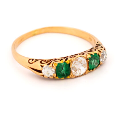 Diamond Emerald 14k Row Ring 16536-8868 Image2
