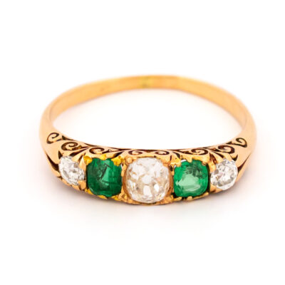 Diamond Emerald 14k Row Ring 16536-8868 Image1