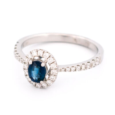 Diamond Sapphire 18k Cluster Ring 16731-8966 Image2