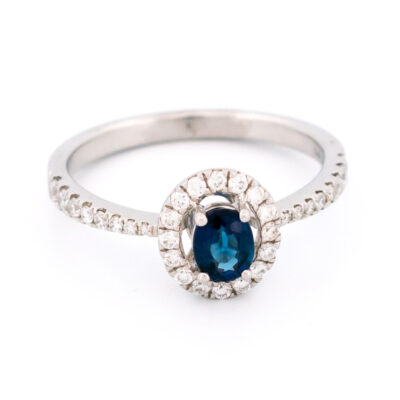 Diamond Sapphire 18k Cluster Ring 16731-8966 Image1