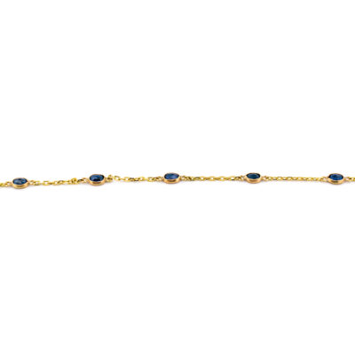 Sapphire 14k Station Necklace 18022-9398 Image2