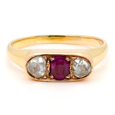 Diamond Ruby 14k Trilogy Ring 18044-9412 Image1