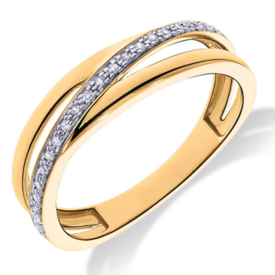 Diamond 14k Crossover Ring 18089-9445 Image1