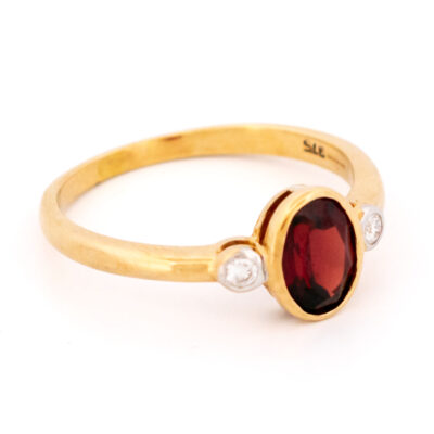 Diamond Garnet 9k Trilogy Ring 18114-9458 Image2