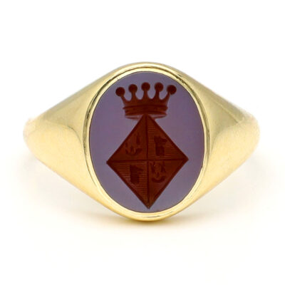 Agate 14k Armorial-Signet Ring 18503-9541 Image2