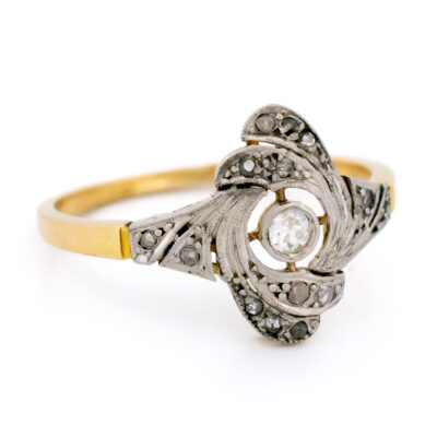 Diamond 14k Platinum Swirl Ring 18601-9590 Image2
