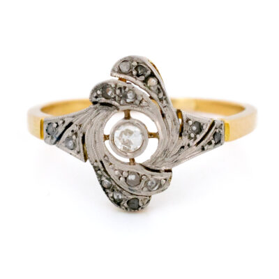 Diamond 14k Platinum Swirl Ring 18601-9590 Image1