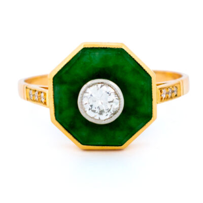 Diamond Jade 18k Octagon-Shape Ring 18714-5237 Image1