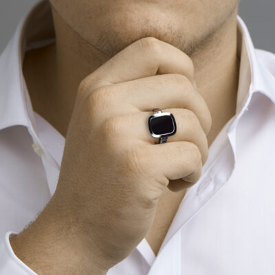 Onyx 925' Silver Signet Ring 18860-3575 Image2