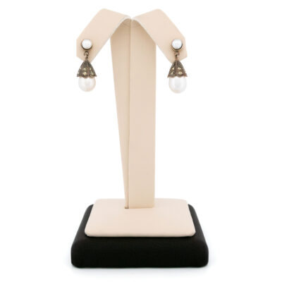 Marcasite (Pyrite) Pearl 925' Silver Pendant Earrings 18968-3677 Image1