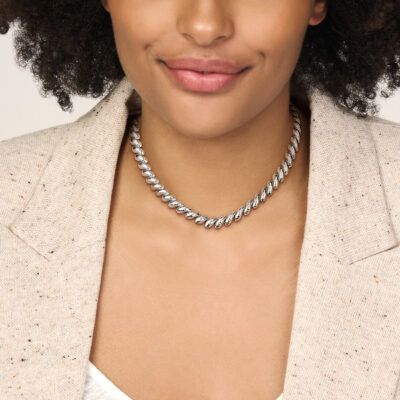 925' Silver San Marco Link Necklace 19086-3772 Image2