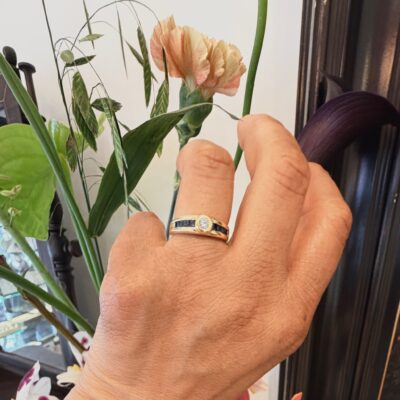 Diamond Sapphire 18k Punto Luce Ring 19088-9687 Image2
