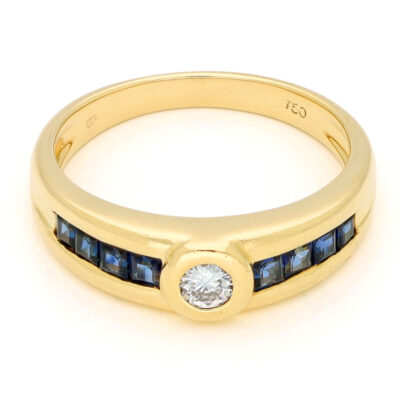Diamond Sapphire 18k Punto Luce Ring 19088-9687 Image1