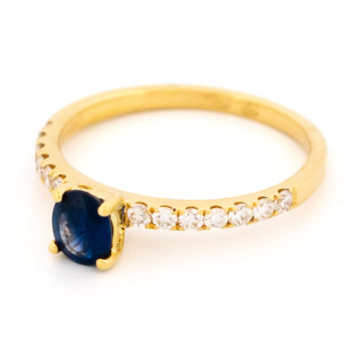 Diamond Sapphire 18k Ring 19122-9710 Image2