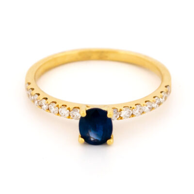 Diamond Sapphire 18k Ring 19122-9710 Image1