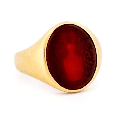Carnelian 14k Armorial-Signet Ring 19128-9716 Image2