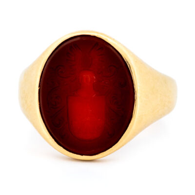 Carnelian 14k Armorial-Signet Ring 19128-9716 Image1