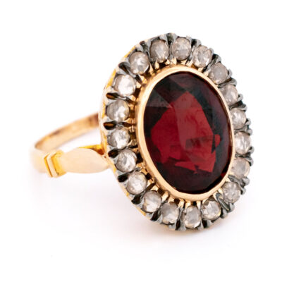 14k Diamond Garnet Cluster Ring 19179-9741 Image2