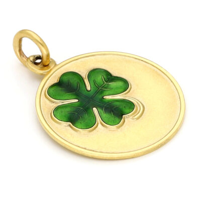 14k Gold Lucky Four-Leaf Clover Enamel Pendant 19201-9747 Image2